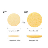 100% Natural Cellulose Compressed Facial Sponges - 50 Count