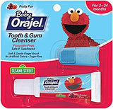 Orajel Baby Elmo Tooth and Gum Cleanser with Finger Brush, Fruity Fun, 0.7 Oz - Pack of 4