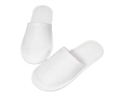 LUXEHOME Spa Slippers in Bulk; 20 Pairs Disposable White Hotel Slippers for Guests; 2 Size Closed Toe Slippers Fit for Women and Men