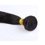 100% Unprocessed Virgin Brazilian Hair Extensions Grade 6A Quality 14-24inch Weave Weft Thick Straight Human Natural Hair,#1B Natural Black 100g,16" / 16 inch