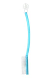 Tarrant Long-Handle Bath/Shower Body Brush and Back Scrubber with Hard Bristles for Deep Skin Cleansing and Exfoliating - Blue