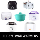 Replacement Wax Pot for Wax Warmer, Non-stick Wax Bowl and Spatulas Set of 2, Reusable & Removable Wax Pots and Scraper for All Kinds of 500ml Wax Heater Machine.