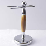 CSB Shaving Holder for Shaving Brush and Razor Faux Horn Handle Shave Stand