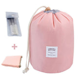 INVODA Travel Cosmetic Bags 2 Packs Waterproof Makeup Bags Multifunctional Bucket Toiletry Bag Barrel Cases Bathroom Storage Carry Cases Toiletry Bags Collapsible and Portable Cosmetic Cases