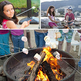 Ajmyonsp Marshmallow Roasting Sticks with Wooden Handle Extendable Forks Set