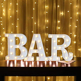 BAR - Illuminated Marquee Bar Sign - Lighted LED Marquee Word Sign - Pre-Lit Pub Bar