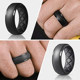 Egnaro Inner Arc Ergonomic Breathable Design, Silicone Rings Mens with Half Sizes