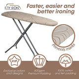 Ezy Iron Ironing Board Cover and Pad Thick Padding, Heat Reflective Fits Small