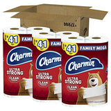 Charmin Ultra Strong Clean Touch Toilet Paper, 24 Family Mega Rolls = 123 Regular Rolls