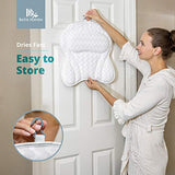 Luxurious Bath Pillow for Women & Men :: Ergonomic Bathtub Cushion for Neck, Head