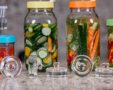 Jillmo 4 Pack Glass Fermentation Weights with Easy Grip Handle