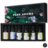 Essential Oils by PURE AROMA 100% Pure Therapeutic Grade Oils kit- Top 6 Aromatherapy