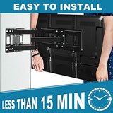 Full Motion TV Wall Mount with Height Setting, JUSTSTONE TV Bracket Fits Most 27-65 Inch