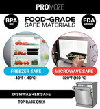 50-Pack Meal Prep Plastic Microwavable Food Containers For Meal Prepping With Lids