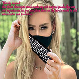 FOOFUM Sequin Face Mask for Women- Rhinestone Face Mask Carnival Party Mask