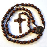 Wood and Copper Handmade St. Benedict Rosary