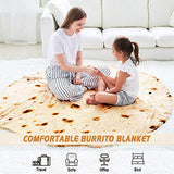 CASOFU Burritos Blanket, Double Sided Giant Flour Tortilla Throw Blanket, Novelty Tortilla