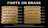 SADDLE NAME PLATE ORNATE Small Thick Solid Brass Custom Engraved