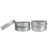 Beauticom (Quantity: 12 Pieces) 80G Refillable Silver Round Empty Aluminum Metal Tin Sample Jar Container with Screw Cap Lid for Candle, Beauty, Skincare, Cosmetics, Make Up, Balm, Salves