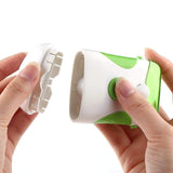 Walfront Electric Nail Trimmer White Green Dual-use Nails Trim File Clipper Manicuring Tools