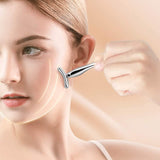 2 Packs Metal Eye Cream Applicator Eye Massage Stick Wrinkle Wand Massager Tool for Girls Women Facial Massage (Silver)
