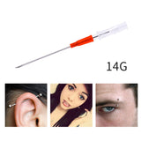 Piercing Needles， 10pcs Ear Nose Piercing Needles IV Catheter Needles for Piercing Sterilised Body (14G-1)