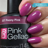 Pink Gellac UV Nail Polish 227 Peony Pink Professional Gel Nail Polish Shellac for AT LEAST 14 Day Perfect Bright Nails