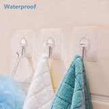 JINSHUNFA Wall Hooks 13lb(Max) Transparent Reusable Seamless Hooks,Waterproof