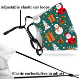 Kids Chirstmas Print Reusable Face Bandanas Cute Holiday Breathable Cloth Face