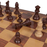 Silly Goose Chess Game, Cardboard Folding Chess Set with Plastic Chess Pieces