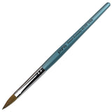Pana USA Acrylic Nail Brush100% Pure Kolinsky Hair New Teal Wood Handle with Silver Ferrule Oval Crimped Shaped Style (Size # 8)