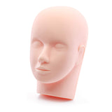 Foraineam 2-Pack Practice Training Head Rubber Cosmetology Mannequin Doll Face Head For Eyelashes Makeup Massage Practice