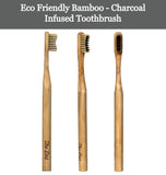 The Dirt All Natural Charcoal Infused Bamboo Toothbrush - Dental Brush with Soft Bristles and Ergonomic Handle - 3Pack