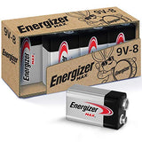 Energizer Max 9V Batteries, Premium Alkaline 9 Volt Batteries (8 Battery Count)