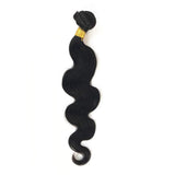 ZZRRYY Premium Body Wave Brazilian Remy Human Hair Weaving Bundle, Brazilian Human Hair Weave Bundles, Hair Weft Color Natural Off Black ( 4packs, 400g ) (Body, 20/22/24/26 Inch)