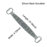 Shower Silicon Back Scrubber, Back Brusher, Silicone Bath Towel, Soft Body Washer Tools, Double Sided Pad with Handle, Exfoliating Texture Clean Back for Shower Gray