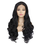 13x6 Lace Front Wigs Long Wavy Synthetic Lace Front Wig with Natural Hairline Glueless Heat Resistant Fiber Hair 24inch