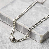 Handmade Silver plated Necklace For Men Set With Silver Plated Bead