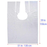 150 Pcs 59" X 51" Disposable Capes Hair Salon, Plastic Waterproof Hair Dye Cutting Coloring Apron Shawl Transparent Barber Shampoo Cape Hairdressing Cape Barber Tools - 0.69oz/Pc