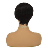 Short Human Hair Pixie Cut Wigs With Bangs Straight Hair Wigs for Black Women （OT30 Color）