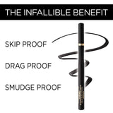 L'Oreal Paris Makeup Infallible Super Slim Long-Lasting Liquid Eyeliner, Ultra-Fine Felt Tip, Quick Drying Formula, Glides on Smoothly, Brown, Pack of 2