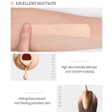 DAGEDA Soft Full Coverage Concealer Liquid Foundation Brightening Moisturizing Oil Control Waterproof Liquid Foundation Cream for Any Skin Color, Age And Sex 30ml（#01 WHIPPED CREAM）