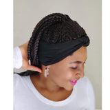 Nicelatus Long Braiding Hairstyles for Women Synthetic Long Head Wrap Wigs for Black Women Long Braiding Wig with Headband (Nlt-271A)