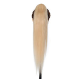 SEGO Jaw/Claw Clip Ponytail Extension Human Hair Clip in Ponytail Hair Extensions Pony Tails Hair Extensions 100% Real Remy Hair Long Straight For Women #24 Natural Blonde 18 Inch 115g