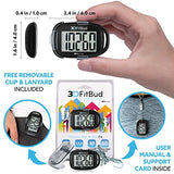 3DFitBud Simple Step Counter Walking 3D Pedometer with Lanyard, A420S