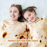 CASOFU Burritos Blanket, Double Sided Giant Flour Tortilla Throw Blanket, Novelty Tortilla