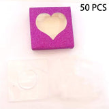 False Eyelashes Packaging Box - 50 pcs Empty False Eyelash Care Storage Case Box - 3D Eyelashes Box - Container Strip Case Lash Trays Makeup Tool