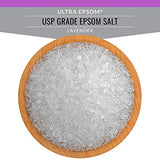 SaltWorks Ultra Epsom Bath Salt Bag, Translucent to White Crystals Lavender 32 Ounce