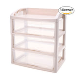 IMPR3·TREE 3 Drawer Storage Rack Cosmetic Case Organizer Artist Makeup Brushes Toiletry Jewelry Digital Accessories File