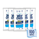 Wet Ones Plus 70% Alcohol Hand Sanitizer Wipes, 20 Count, 5 Pack